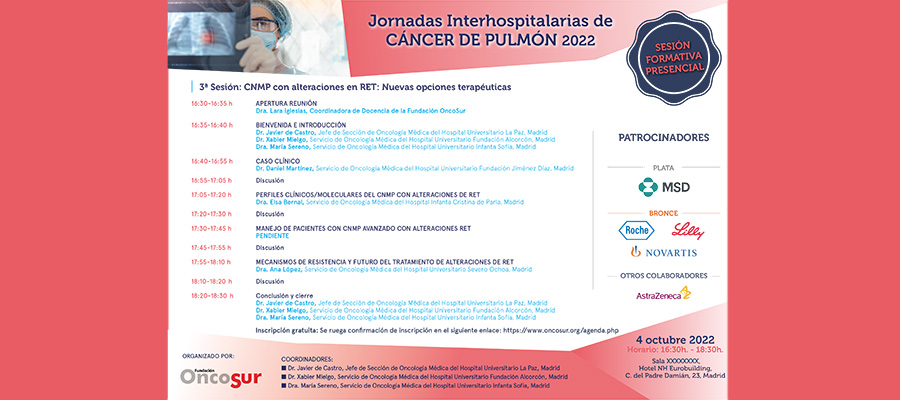 Jornadas Interhospitalarias de Cáncer de Pulmón 2022. 3ª sesión